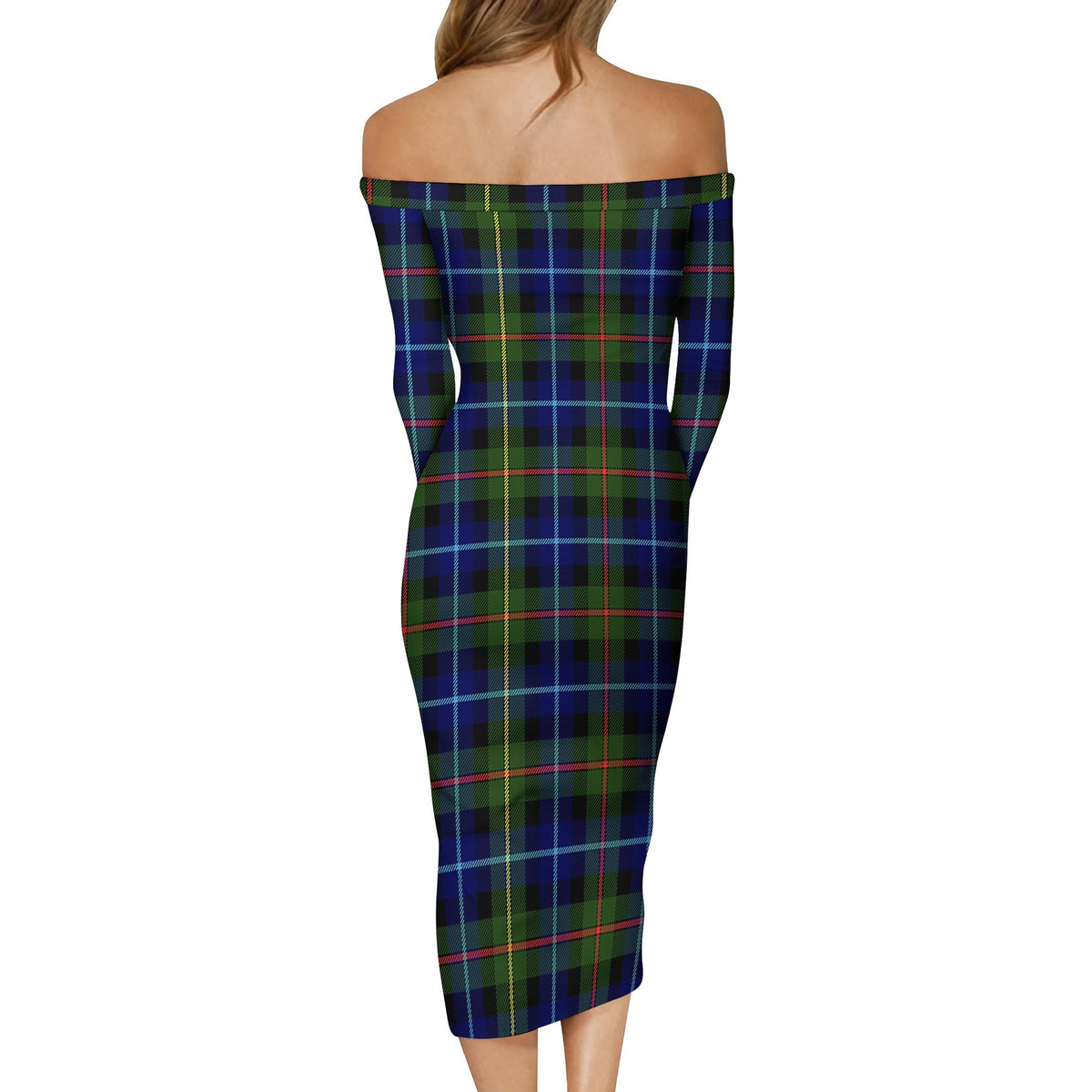 Smith Tartan Off Shoulder Lady Dress - Tartan Vibes Clothing