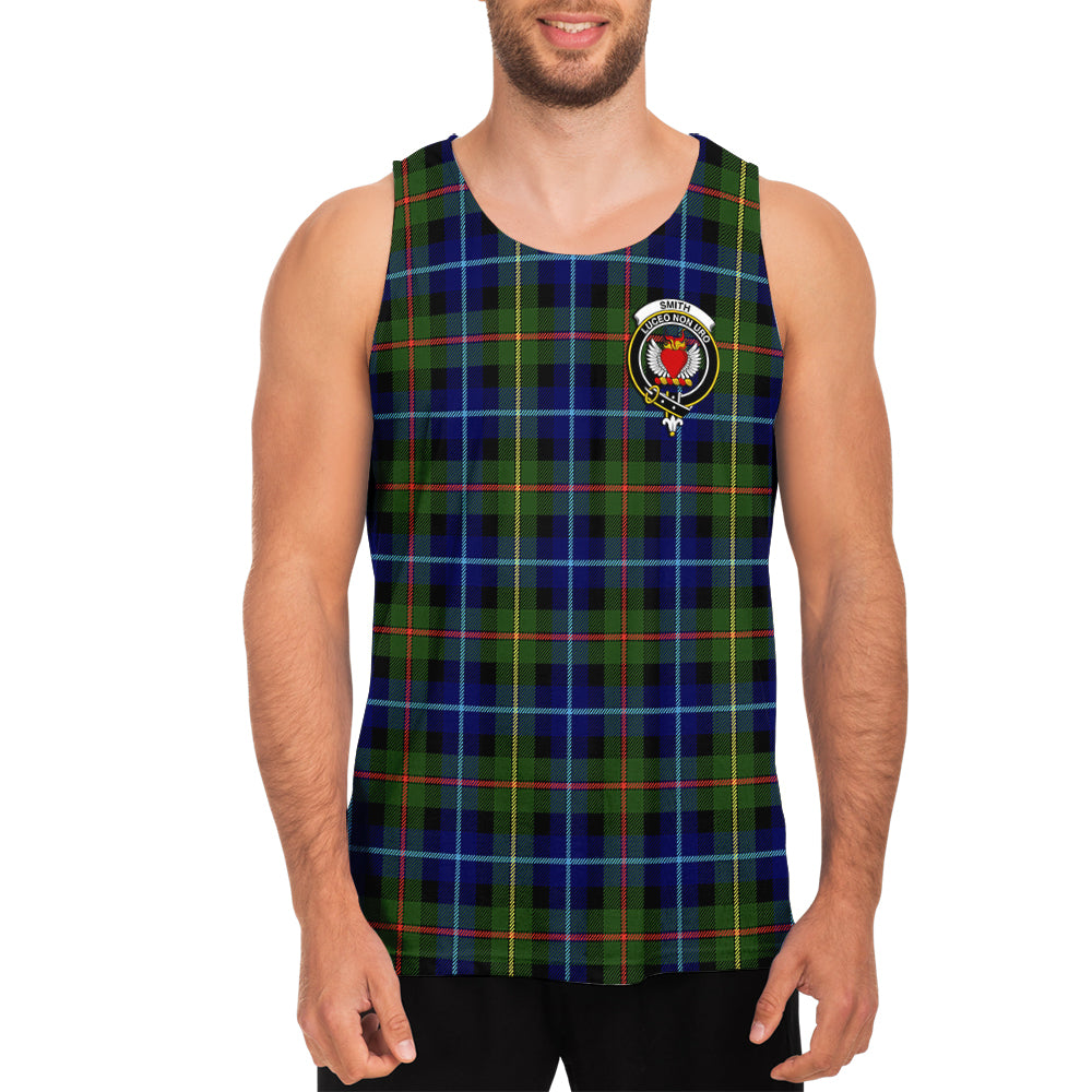 Smith Tartan Mens Tank Top with Family Crest - Tartan Vibes Clothing