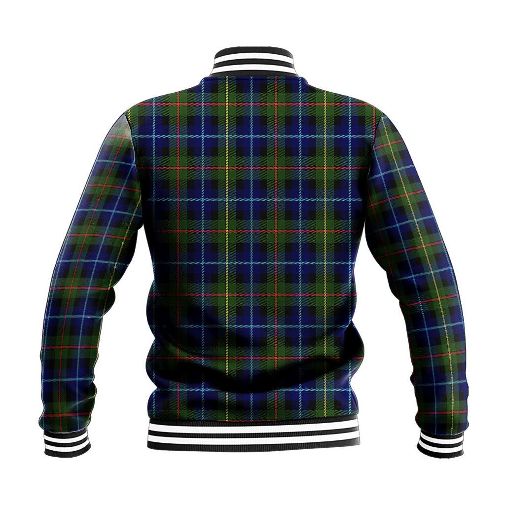 Smith Tartan Baseball Jacket with Family Crest - Tartan Vibes Clothing