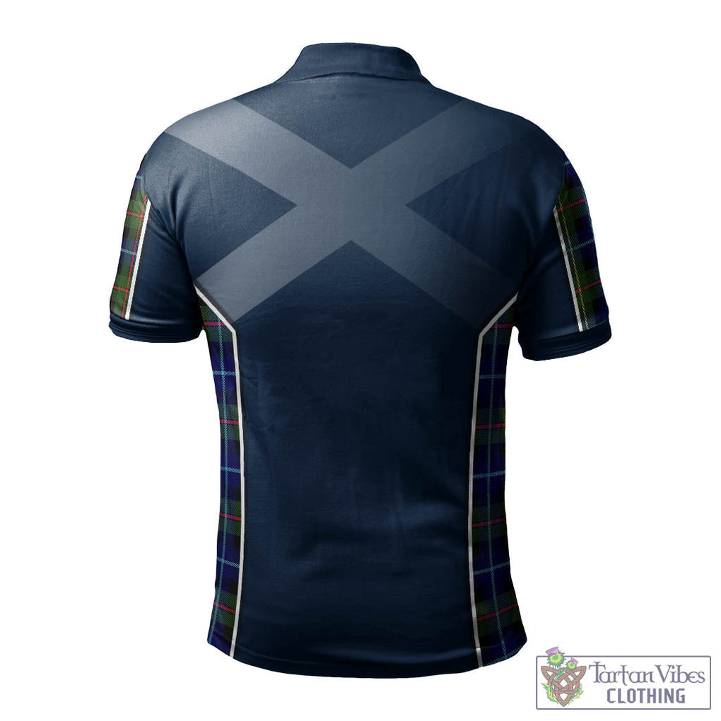 Tartan Vibes Clothing Smith Modern Tartan Men's Polo Shirt with Family Crest and Scottish Thistle Vibes Sport Style