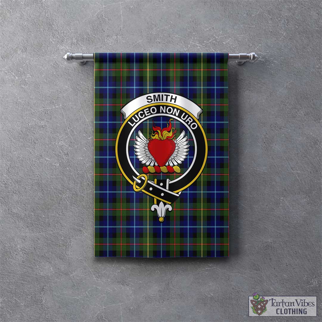 Tartan Vibes Clothing Smith Modern Tartan Gonfalon, Tartan Banner with Family Crest