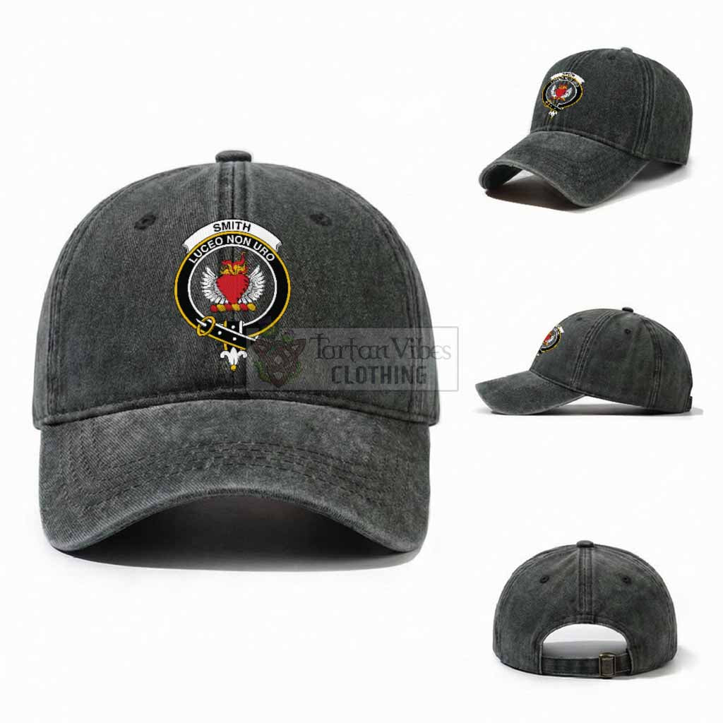 Smith Scottish Clan Crest Washed Baseball Cap One Size (Adjustable) Dark Green - Tartan Vibes Clothing