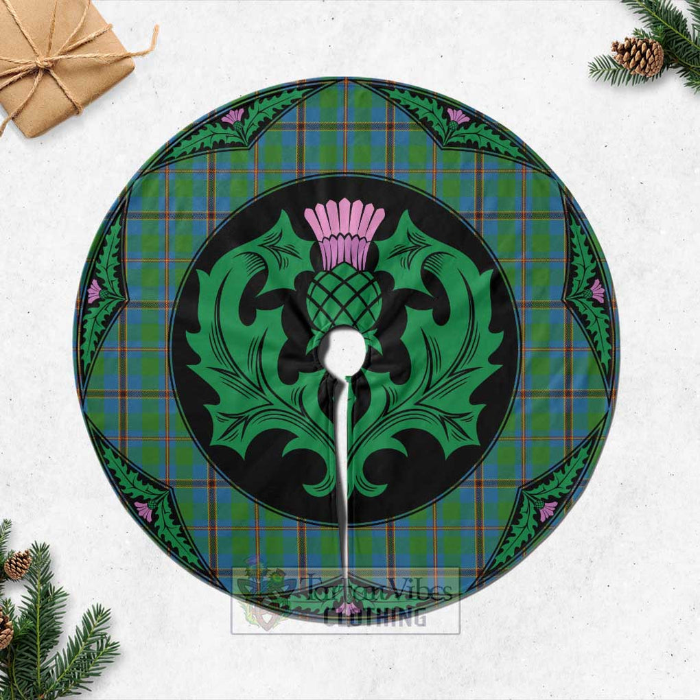 Tartan Vibes Clothing Snodgrass Tartan Christmas Tree Skirt Scottish Thistle Style