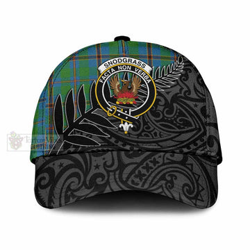 Snodgrass Tartan Classic Cap with New Zealand Silver Fern Half Style