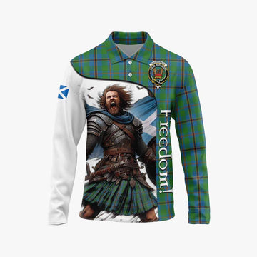 Snodgrass Crest Tartan Long Sleeve Polo Shirt Inspired by the Freedom of Scottish Warrior