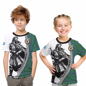 Snodgrass Tartan Clan Crest Kid T-Shirt with Highlander Warrior Celtic Style