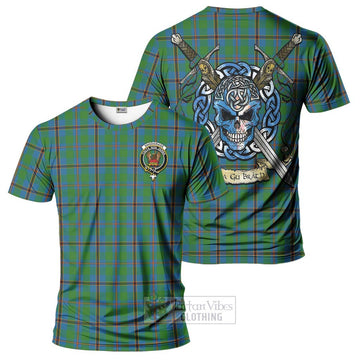 Snodgrass Tartan T-Shirt with Family Crest Celtic Skull Style