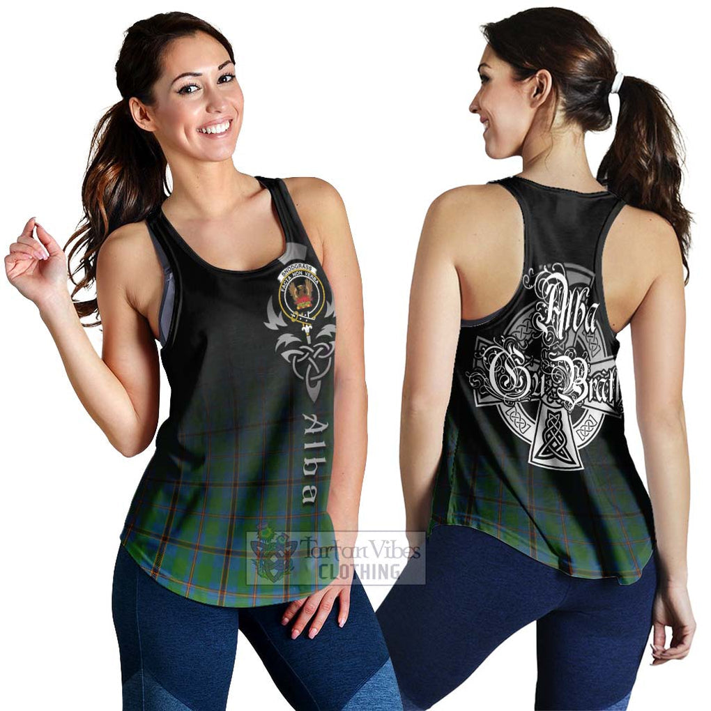 Tartan Vibes Clothing Snodgrass Tartan Women's Racerback Tanks Featuring Alba Gu Brath Family Crest Celtic Inspired