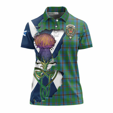 Snodgrass Tartan Family Crest Women's Polo Shirt Scottish Thistle Celtic Inspired Women - Tartan Vibes Clothing