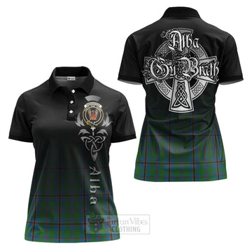 Snodgrass Tartan Women's Polo Shirt Featuring Alba Gu Brath Family Crest Celtic Inspired