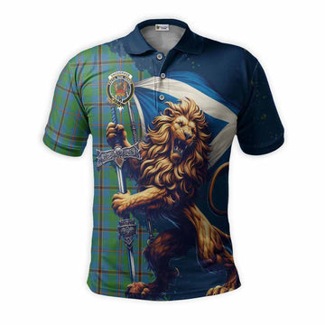 Snodgrass Tartan Family Crest Men's Polo Shirt with Scottish Majestic Lion Kid - Tartan Vibes Clothing