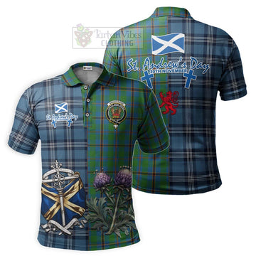 Snodgrass Tartan Polo Shirt Happy St. Andrew's Day Half Tartan Style