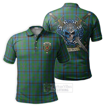 Snodgrass Tartan Polo Shirt with Family Crest Celtic Skull Style