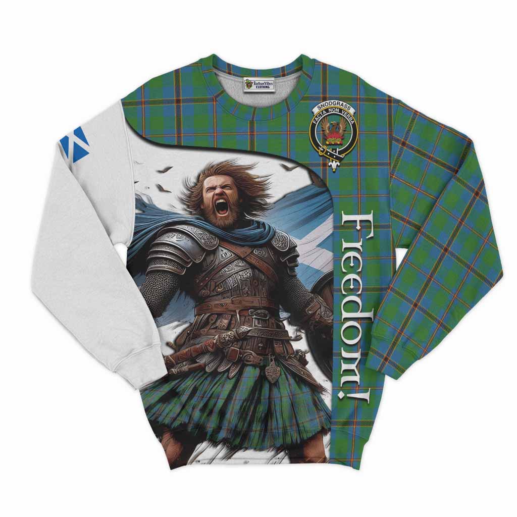 Tartan Vibes Clothing Snodgrass Crest Tartan Sweatshirt Inspired by the Freedom of Scottish Warrior