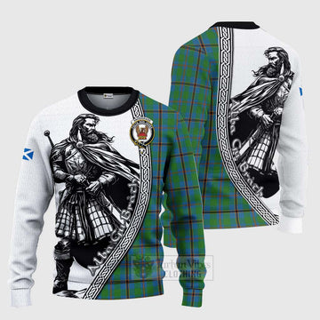 Snodgrass Tartan Clan Crest Knitted Sweater with Highlander Warrior Celtic Style