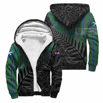 Snodgrass Crest Tartan Sherpa Hoodie with New Zealand Silver Fern Half Style