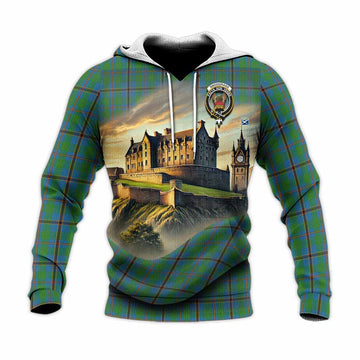 Snodgrass Tartan Family Crest Knitted Hoodie with Scottish Ancient Castle Style Unisex Knitted Pullover Hoodie - Tartan Vibes Clothing