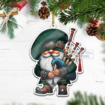 Snodgrass Tartan Bagpiper Gnome Christmas Ornament