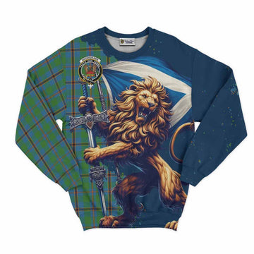 Snodgrass Tartan Family Crest Sweatshirt with Scottish Majestic Lion