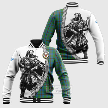 Snodgrass Tartan Clan Crest Baseball Jacket with Highlander Warrior Celtic Style