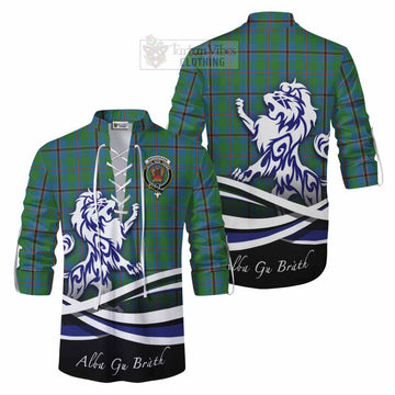 Snodgrass Tartan Ghillie Kilt Shirt with Alba Gu Brath Regal Lion Emblem