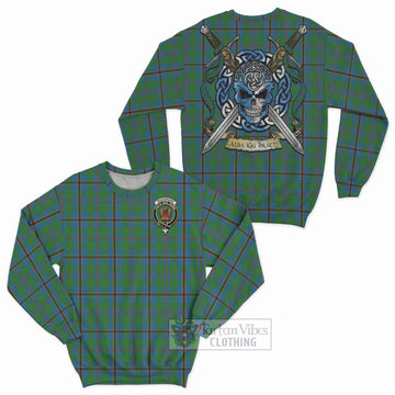 Snodgrass Tartan Sweatshirt with Family Crest Celtic Skull Style