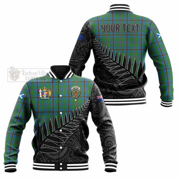 Snodgrass Crest Tartan Baseball Jacket with New Zealand Silver Fern Half Style Unisex - Tartan Vibes Clothing