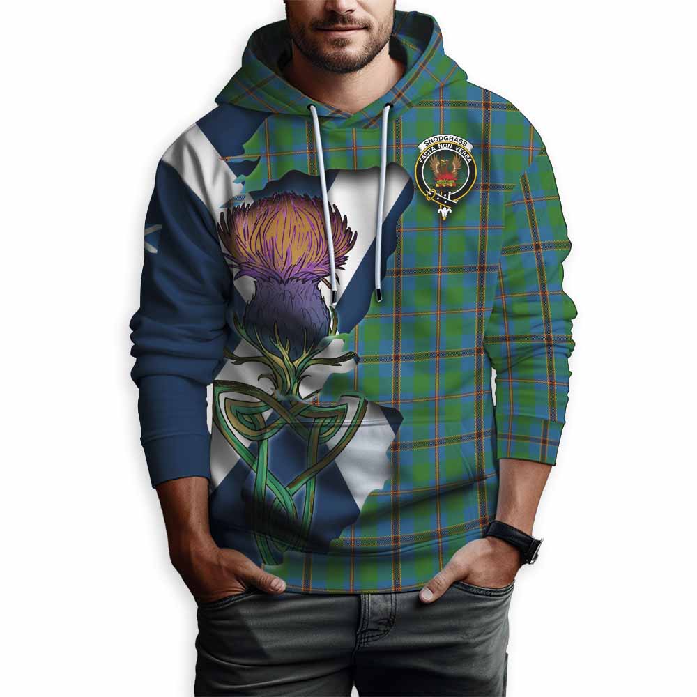 Snodgrass Tartan Family Crest Hoodie Scottish Thistle Celtic Inspired Pullover Hoodie - Tartan Vibes Clothing
