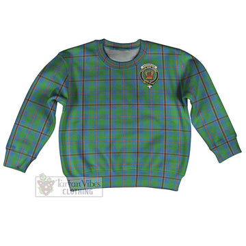 Snodgrass Tartan Kid Ugly Sweater with Family Crest