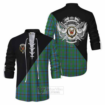 Snodgrass Tartan Ghillie Kilt Shirt with Family Crest and Military Logo Style