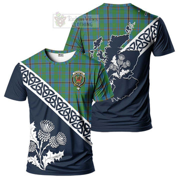 Snodgrass Tartan T-Shirt Featuring Thistle and Scotland Map