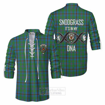 Snodgrass Tartan Ghillie Kilt Shirt with Family Crest DNA In Me Style