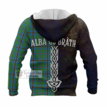 Snodgrass Tartan Family Crest Knitted Hoodie Alba Gu Brath Be Brave Lion Ancient Style - Tartan Vibes Clothing