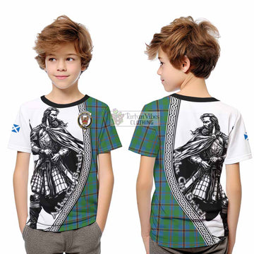 Snodgrass Tartan Clan Crest Kid T-Shirt with Highlander Warrior Celtic Style