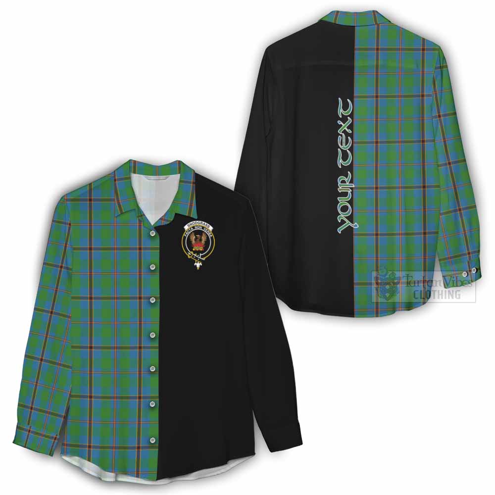 Tartan Vibes Clothing Snodgrass Tartan Women's Casual Shirt with Family Crest and Half Of Me Style