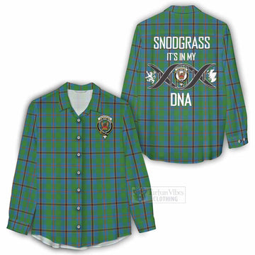 Snodgrass Tartan Women's Casual Shirt with Family Crest DNA In Me Style