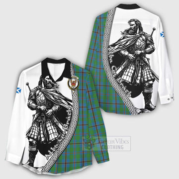 Snodgrass Tartan Clan Crest Women's Casual Shirt with Highlander Warrior Celtic Style