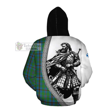 Snodgrass Tartan Clan Crest Cotton Hoodie with Highlander Warrior Celtic Style Pullover Hoodie - Tartan Vibes Clothing