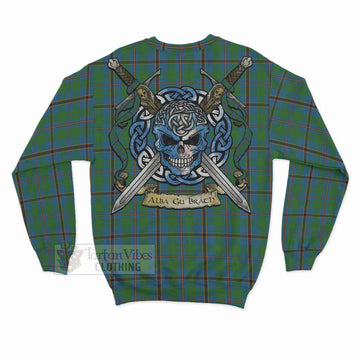 Snodgrass Tartan Sweatshirt with Family Crest Celtic Skull Style