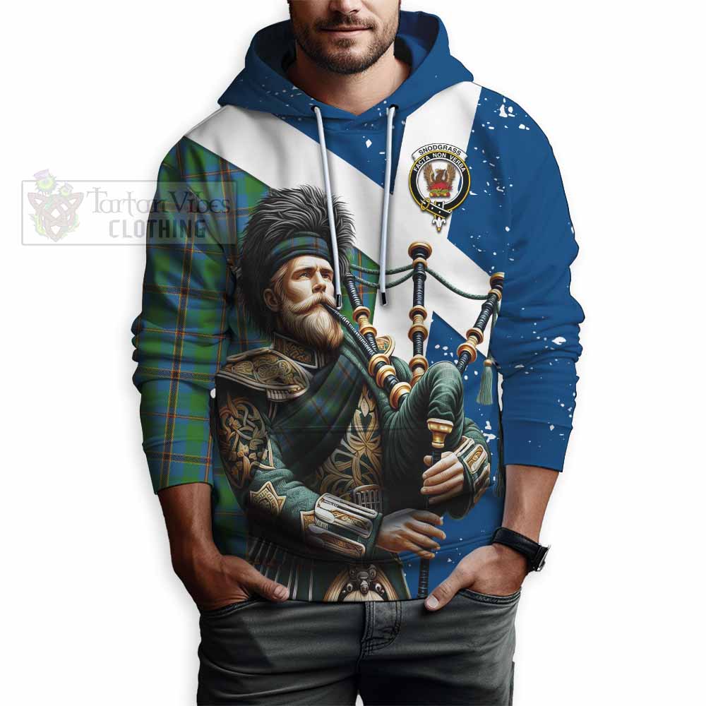 Tartan Vibes Clothing Snodgrass Tartan Hoodie with Family Crest Scottish Bagpiper Vibes