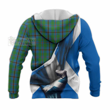 Snodgrass Tartan Knitted Hoodie with Family Crest Scotland Patriotic Style