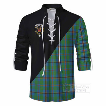 Snodgrass Tartan Ghillie Kilt Shirt with Family Crest and Military Logo Style