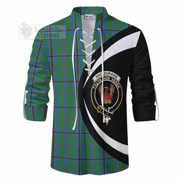 Snodgrass Tartan Ghillie Kilt Shirt with Family Crest Circle Style