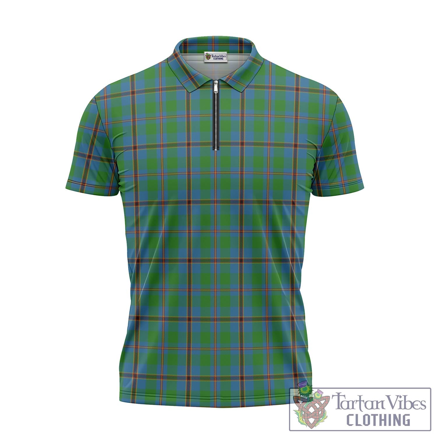 Tartan Vibes Clothing Snodgrass Tartan Zipper Polo Shirt