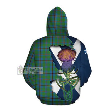 Snodgrass Tartan Family Crest Cotton Hoodie Scottish Thistle Celtic Inspired Pullover Hoodie - Tartan Vibes Clothing