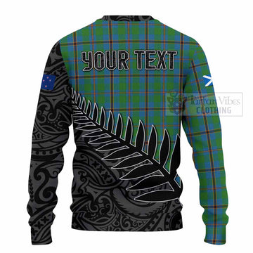 Snodgrass Crest Tartan Knitted Sweater with New Zealand Silver Fern Half Style - Tartan Vibes Clothing