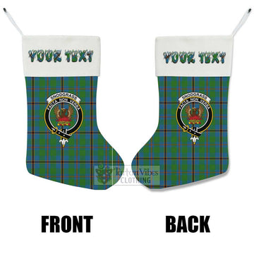 Snodgrass Tartan Family Crest Christmas Stocking with Personalized Text