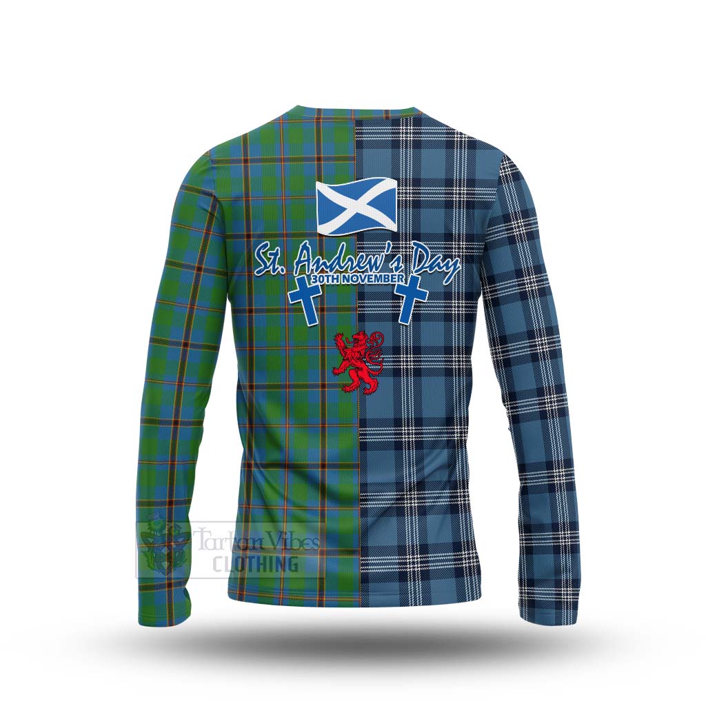 Tartan Vibes Clothing Snodgrass Tartan Long Sleeve T-Shirt Happy St. Andrew's Day Half Tartan Style