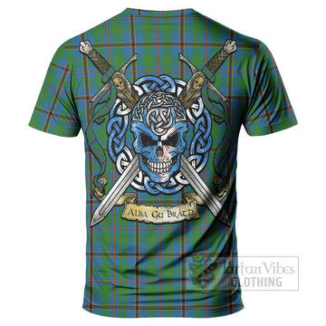 Snodgrass Tartan T-Shirt with Family Crest Celtic Skull Style