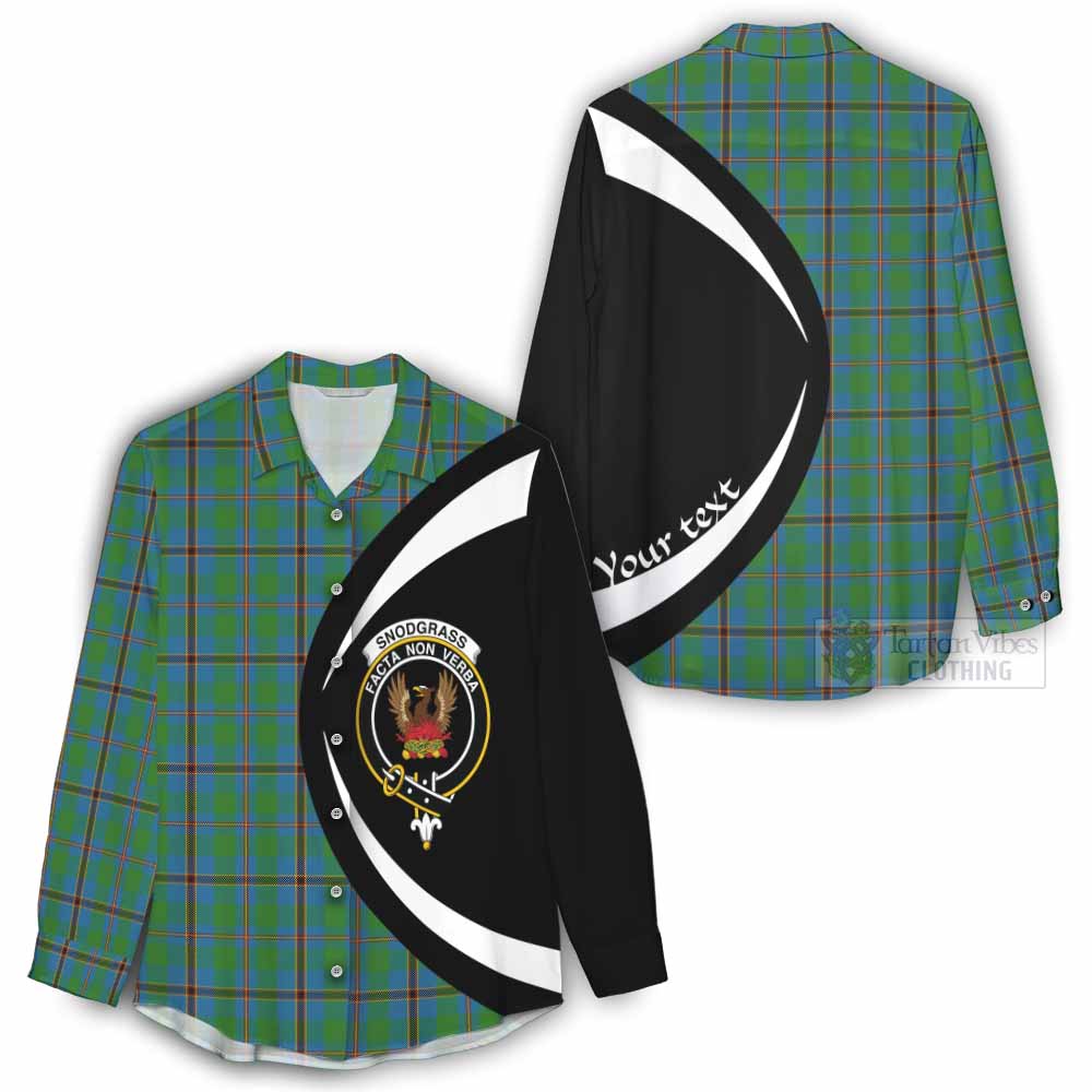 Tartan Vibes Clothing Snodgrass Tartan Women's Casual Shirt with Family Crest Circle Style